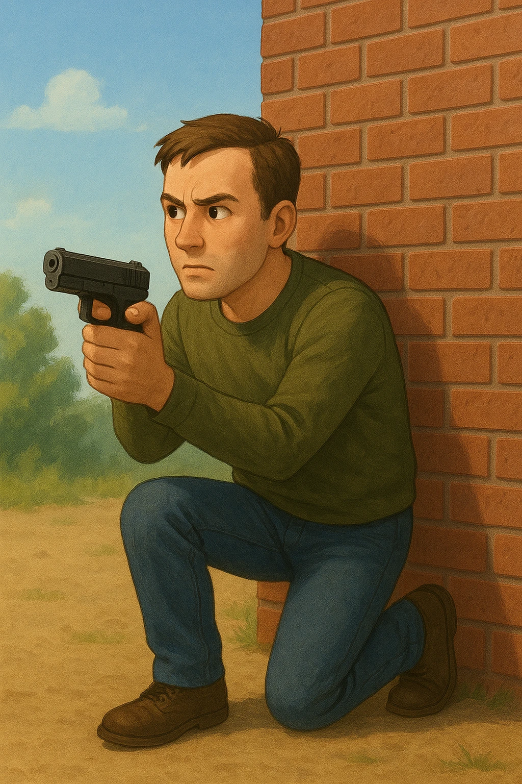 Taking Cover to Reload (Kneeling)